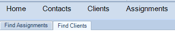 Find Assignment and Find clients bottom at tab bar.PNG